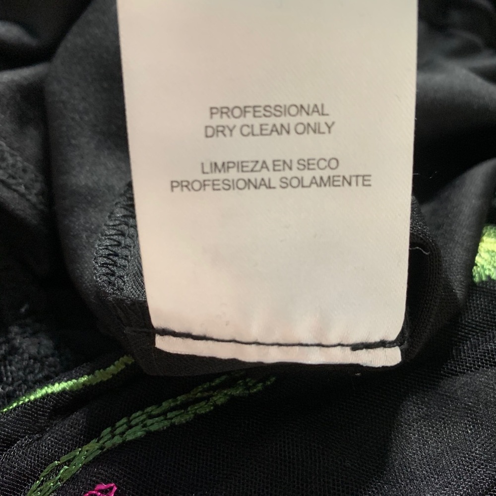 City Studio Black Floral Embroidered Mini Dress - Picture 6 of 7